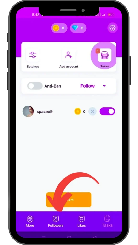 top follow apk increase followers